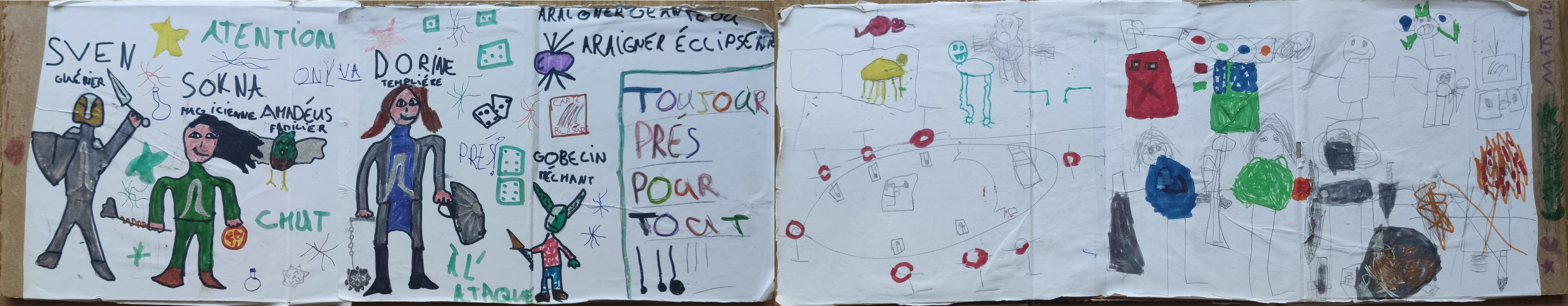 L'écran décoré par les enfants